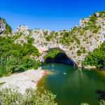 The Pont d'Arc, a large natural bridge located in the Ardèche département in the south of France, 5 km from the town of Vallon-Pont-d'Arc